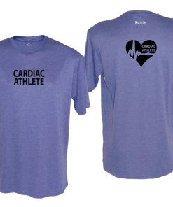 RUSEEN Reflective Apparel LLC Men's Cardiac Athlete Short Sleeve Shirt Design 2 - Reflective Or Black Text Cardiac Athlete Collection