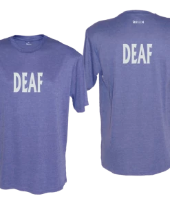 RUSEEN Reflective Apparel LLC Men's DEAF Short Sleeve Shirt - Reflective Or Black Text