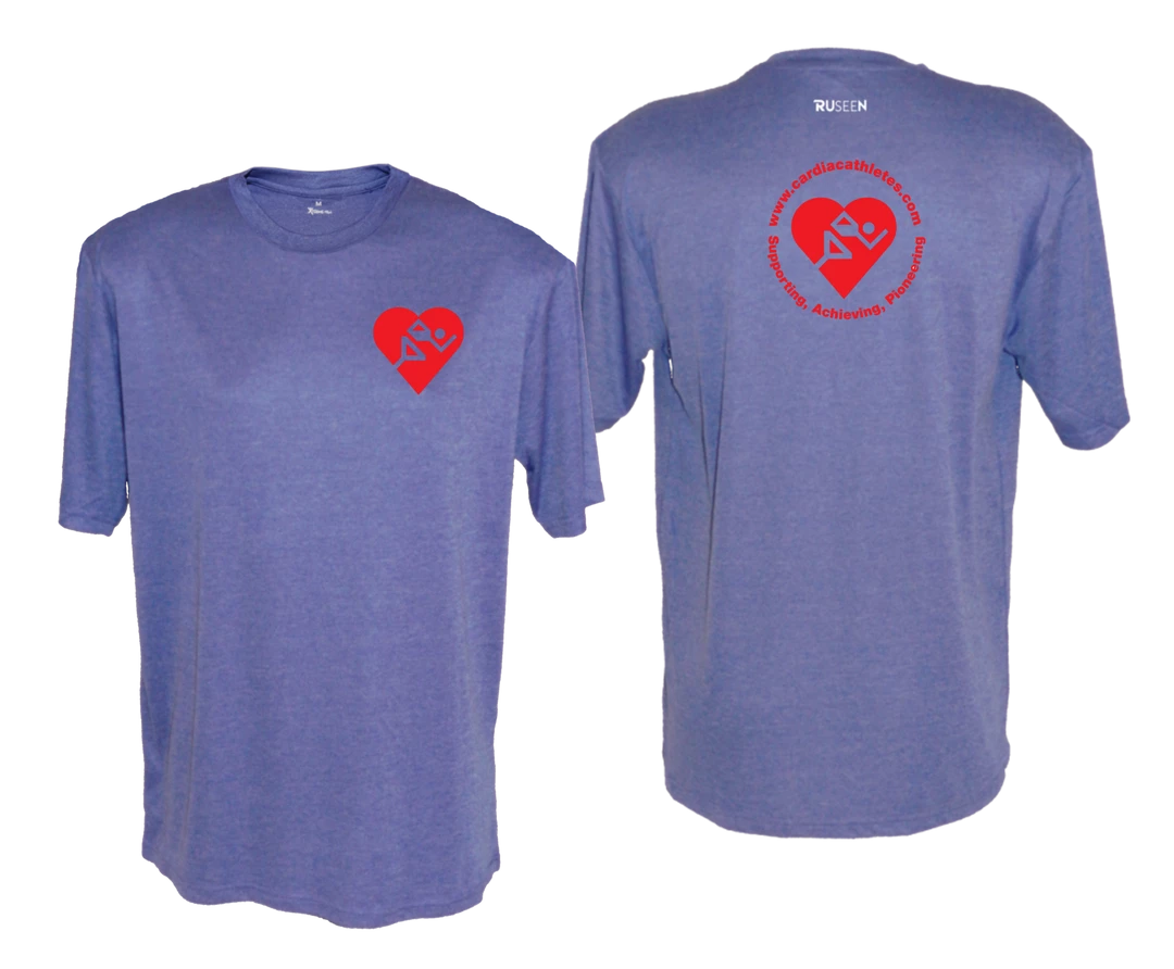 RUSEEN Reflective Apparel LLC Men's Cardiac Athletes .Org Short Sleeve Shirt - Reflective Or Red Logos Clubs