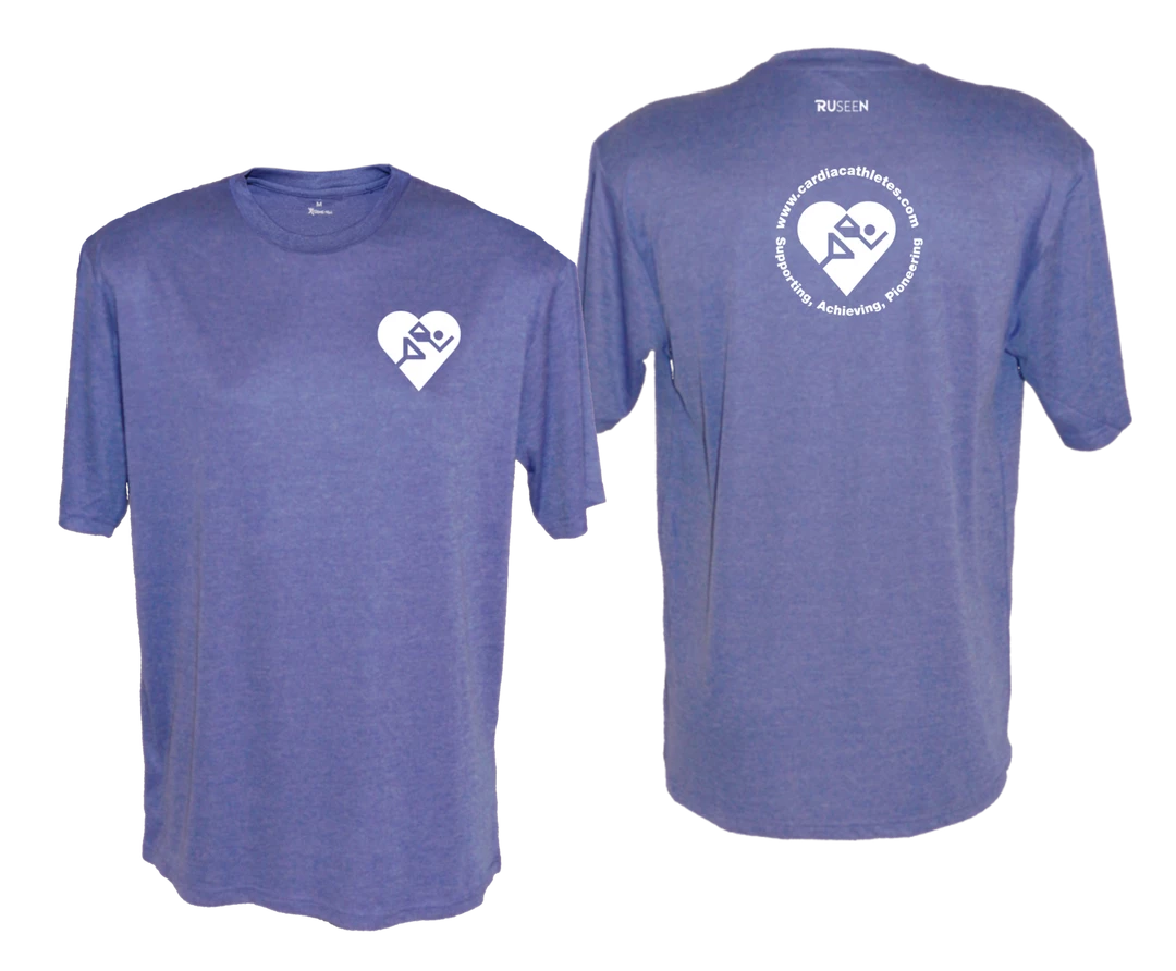 RUSEEN Reflective Apparel LLC Men's Cardiac Athletes .Org Short Sleeve Shirt - Reflective Or Red Logos Clubs