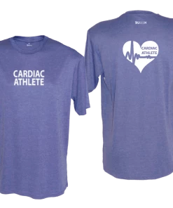 RUSEEN Reflective Apparel LLC Men's Cardiac Athlete Short Sleeve Shirt Design 2 - Reflective Or Black Text Cardiac Athlete Collection