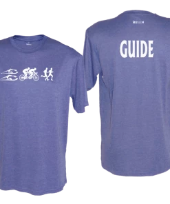 RUSEEN Reflective Apparel LLC Blind / Visually Impaired Collection Men's Visually Impaired Triathlete With Optional Back Design