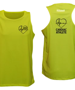 RUSEEN Reflective Apparel LLC Men's Cardiac Athlete Tank Top - Reflective Or Black Text Cardiac Athlete Collection