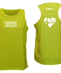 RUSEEN Reflective Apparel LLC Cardiac Athlete Collection Men's Cardiac Athlete Tank Top Design 2 - Reflective Or Black Text