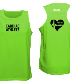 RUSEEN Reflective Apparel LLC Cardiac Athlete Collection Men's Cardiac Athlete Tank Top Design 2 - Reflective Or Black Text