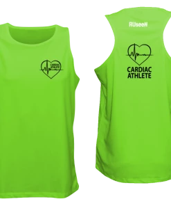 RUSEEN Reflective Apparel LLC Men's Cardiac Athlete Tank Top - Reflective Or Black Text Cardiac Athlete Collection