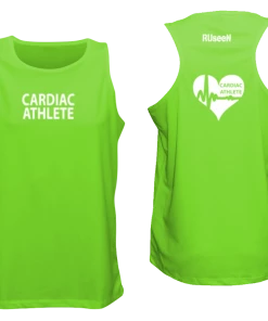 RUSEEN Reflective Apparel LLC Cardiac Athlete Collection Men's Cardiac Athlete Tank Top Design 2 - Reflective Or Black Text