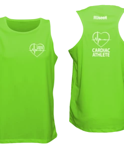 RUSEEN Reflective Apparel LLC Men's Cardiac Athlete Tank Top - Reflective Or Black Text Cardiac Athlete Collection