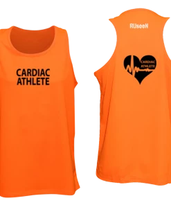 RUSEEN Reflective Apparel LLC Cardiac Athlete Collection Men's Cardiac Athlete Tank Top Design 2 - Reflective Or Black Text