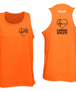 RUSEEN Reflective Apparel LLC Men's Cardiac Athlete Tank Top - Reflective Or Black Text Cardiac Athlete Collection