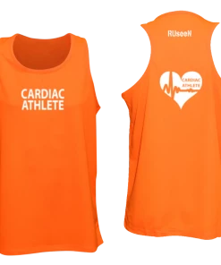 RUSEEN Reflective Apparel LLC Cardiac Athlete Collection Men's Cardiac Athlete Tank Top Design 2 - Reflective Or Black Text