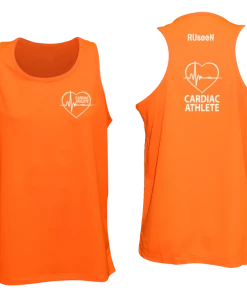 RUSEEN Reflective Apparel LLC Men's Cardiac Athlete Tank Top - Reflective Or Black Text Cardiac Athlete Collection