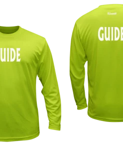 RUSEEN Reflective Apparel LLC Unisex GUIDE Long Sleeve Shirt - Reflective Or Black Text Guide Collection