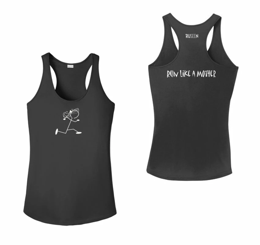 RUseeN Reflective Apparel Women's Reflective Tank Top - Run Like A Mother Women's Tank Tops