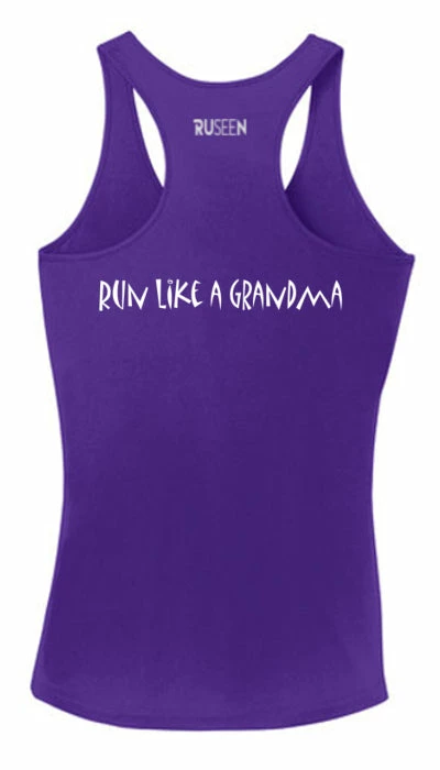 RUseeN Reflective Apparel Women's Tank Tops Women's Reflective Tank Top - Run Like A Grandma