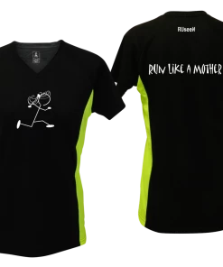 RUseeN Reflective Apparel Women's Short Sleeve Women's Reflective Short Sleeve Shirt - Run Like A Mother