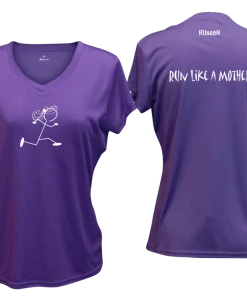 RUseeN Reflective Apparel Women's Short Sleeve Women's Reflective Short Sleeve Shirt - Run Like A Mother