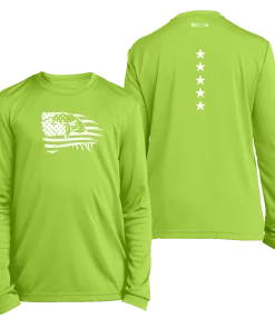 RUseeN Reflective Apparel Kids Reflective Long Sleeve Shirt - Eagle Flag