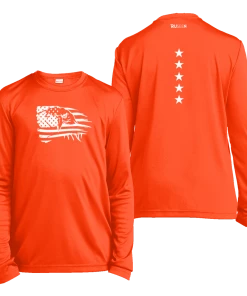 RUseeN Reflective Apparel Kids Reflective Long Sleeve Shirt - Eagle Flag