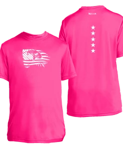 RUseeN Reflective Apparel Kids Reflective Short Sleeve Shirt - Eagle Flag