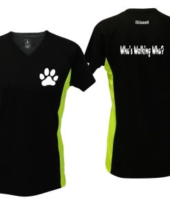 RUseeN Reflective Apparel Women's Short Sleeve Women's Reflective Short Sleeve Shirt - Who's Walking Who?