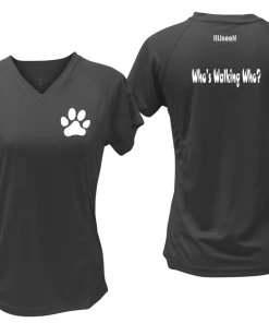 RUseeN Reflective Apparel Women's Short Sleeve Women's Reflective Short Sleeve Shirt - Who's Walking Who?