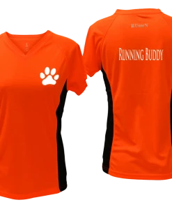 RUseeN Reflective Apparel Women's Reflective Short Sleeve Shirt - Running Buddy Women's Short Sleeve