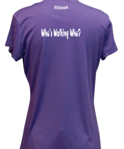 RUseeN Reflective Apparel Women's Short Sleeve Women's Reflective Short Sleeve Shirt - Who's Walking Who?