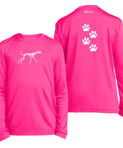 RUseeN Reflective Apparel Kids Reflective Long Sleeve Shirt - Paw Prints