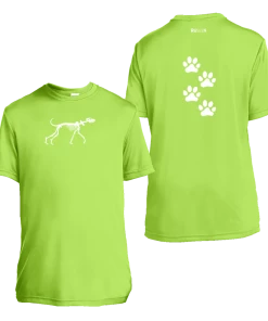 RUseeN Reflective Apparel Kids Reflective Short Sleeve Shirt - Paw Prints