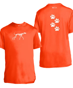 RUseeN Reflective Apparel Kids Reflective Short Sleeve Shirt - Paw Prints