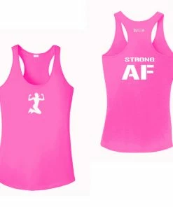 RUseeN Reflective Apparel Women's Reflective Tank Top - Strong AF Women's Tank Tops