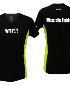 RUseeN Reflective Apparel Women's Reflective Short Sleeve Shirt - Where's The Finish? Women's Short Sleeve