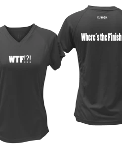 RUseeN Reflective Apparel Women's Reflective Short Sleeve Shirt - Where's The Finish? Women's Short Sleeve
