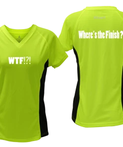 RUseeN Reflective Apparel Women's Reflective Short Sleeve Shirt - Where's The Finish? Women's Short Sleeve