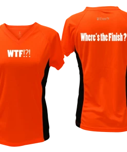 RUseeN Reflective Apparel Women's Reflective Short Sleeve Shirt - Where's The Finish? Women's Short Sleeve