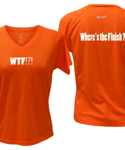 RUseeN Reflective Apparel Women's Reflective Short Sleeve Shirt - Where's The Finish? Women's Short Sleeve