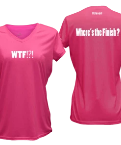 RUseeN Reflective Apparel Women's Reflective Short Sleeve Shirt - Where's The Finish? Women's Short Sleeve