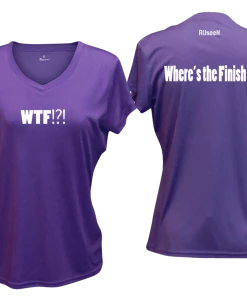 RUseeN Reflective Apparel Women's Reflective Short Sleeve Shirt - Where's The Finish? Women's Short Sleeve