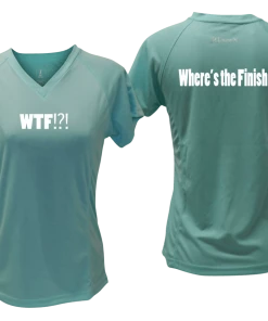 RUseeN Reflective Apparel Women's Reflective Short Sleeve Shirt - Where's The Finish? Women's Short Sleeve