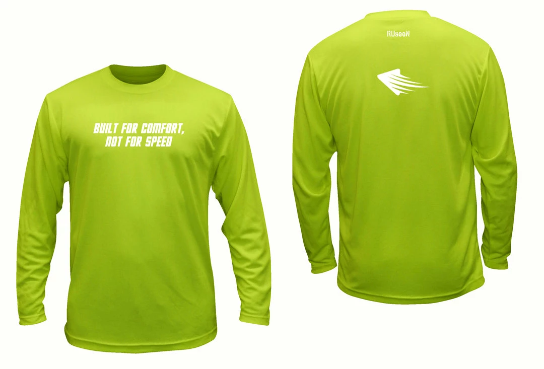 RUseeN Reflective Apparel LLC Men's Long Sleeve Unisex Reflective Long Sleeve - Comfort Not Speed