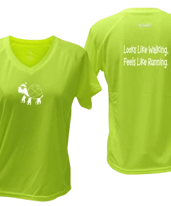 RUseeN Reflective Apparel Women's Short Sleeve Women's Reflective Short Sleeve Shirt - Looks Like Walking