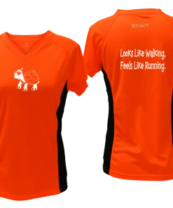 RUseeN Reflective Apparel Women's Short Sleeve Women's Reflective Short Sleeve Shirt - Looks Like Walking