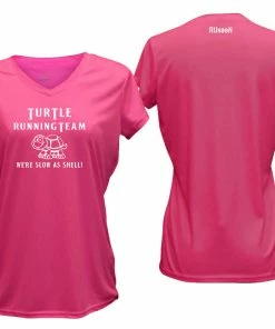 RUseeN Reflective Apparel Women's Reflective Short Sleeve Shirt - Turtle Running Team