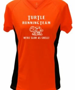 RUseeN Reflective Apparel Women's Reflective Short Sleeve Shirt - Turtle Running Team