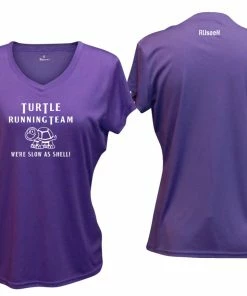 RUseeN Reflective Apparel Women's Reflective Short Sleeve Shirt - Turtle Running Team