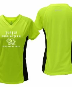RUseeN Reflective Apparel Women's Reflective Short Sleeve Shirt - Turtle Running Team