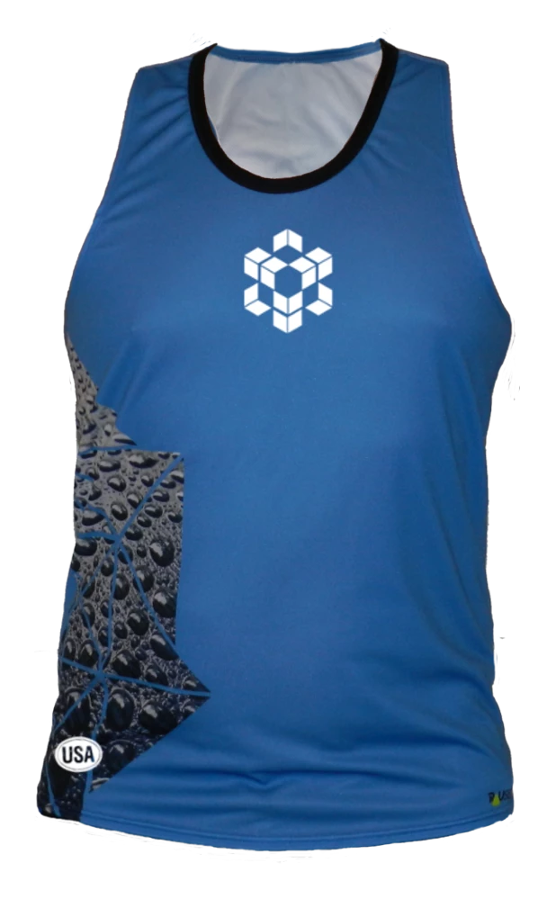 RUseeN Reflective Apparel Hydrate - Summer 2021 Men's Reflective Racerback Tank Top - Made In USA