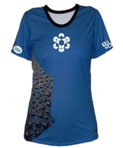 RUseeN Reflective Apparel Women's Short Sleeve Hydrate - Summer 2021 Women's Reflective Short Sleeve Shirt - Made In USA