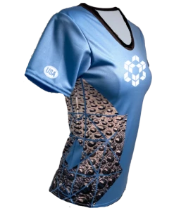 RUseeN Reflective Apparel Women's Short Sleeve Hydrate - Summer 2021 Women's Reflective Short Sleeve Shirt - Made In USA